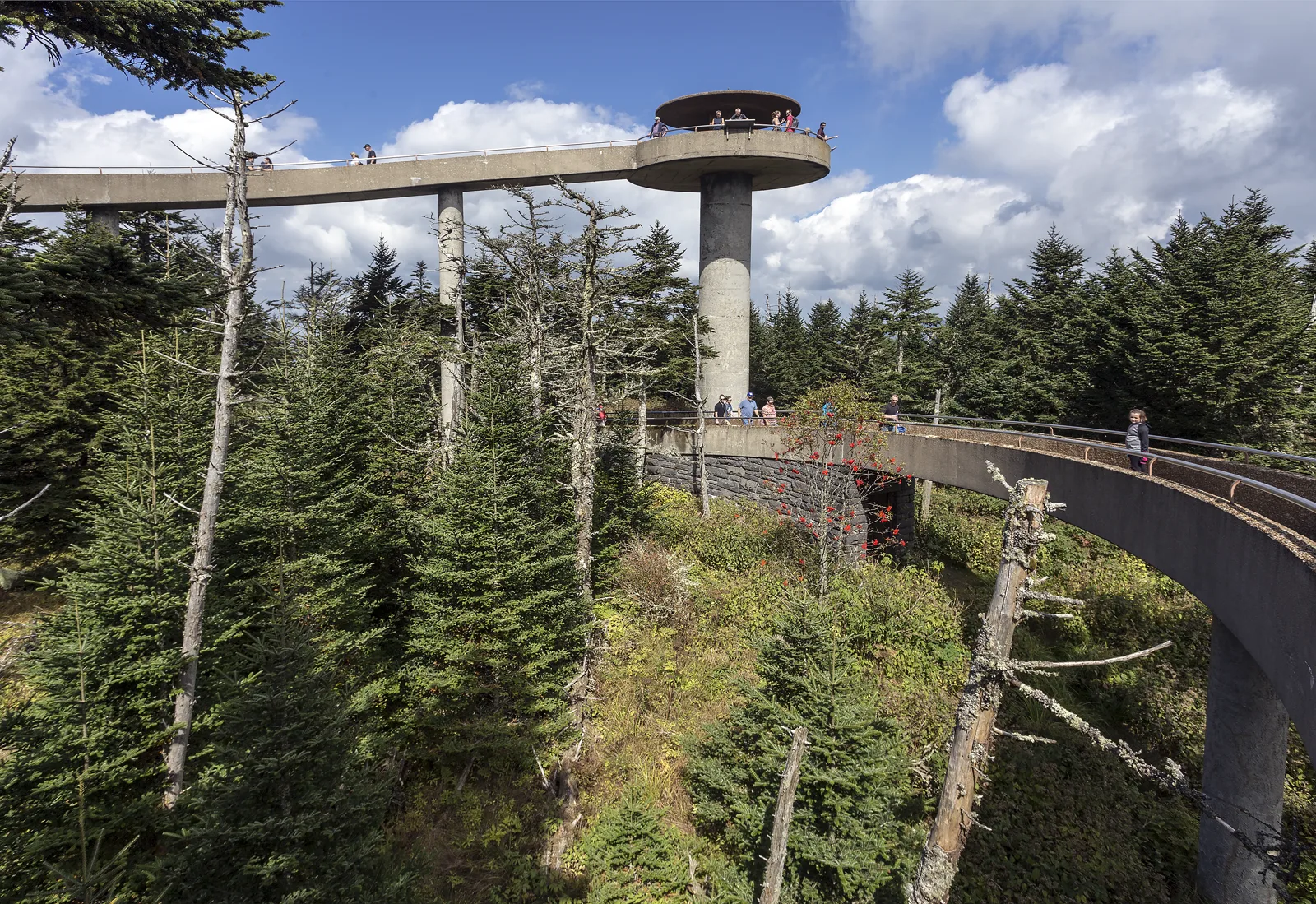 Kuwohi observation tower, formerly Clingmans Dome, in Great Smoky Mountains National Park
