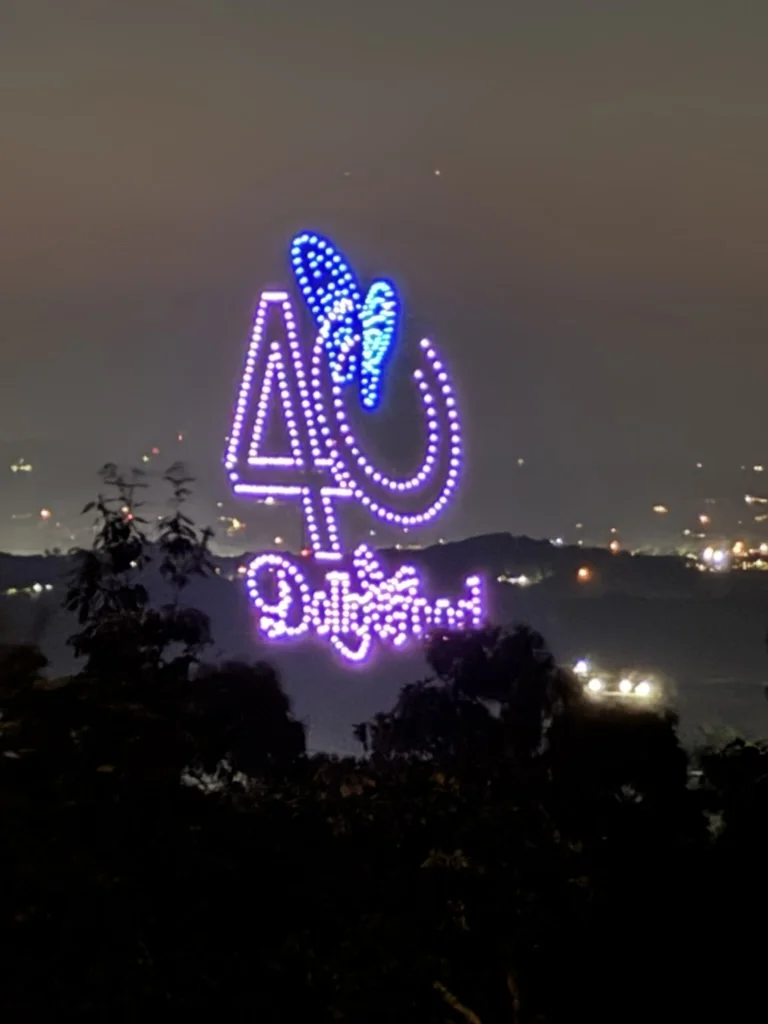 Dollywood fireworks at eye level from the front of Rocky Top Retreat